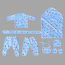 Multi Colors Fishes in White Fleece 8 Pcs