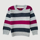 Heather Gray, Maroon Stripped 14