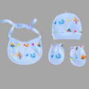 Multi Colors Fishes in White Fleece 8 Pcs