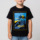 The Beach is Calling Black Tee JC