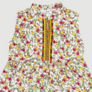 Multi Colors Flowers Off White Shirt