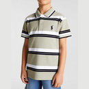 Grey Classic Stripe Polo