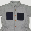 Checkered Pockets Black and White Shirt