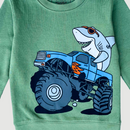 Shark on Monster Truck in Green