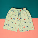 Bunny with Flowers in Sky Blue Tee and Shorts Set