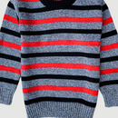 Charcoal Gray & Red Stripped 1