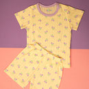 Mauve Flowers 1 in Off White JC