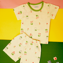 Pink Flowers in Off White JC