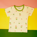 Pink Flowers in Off White JC