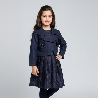 Blue Grace Winter Suiting Dress