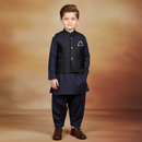 Navy Royal Jamawar Suit