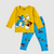 Tom & Jerry Bubbles Yellow Full Sleeves Tee & Pajama Set
