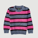 Pink, Gray & Brown Broad Stripped 13 Sweater