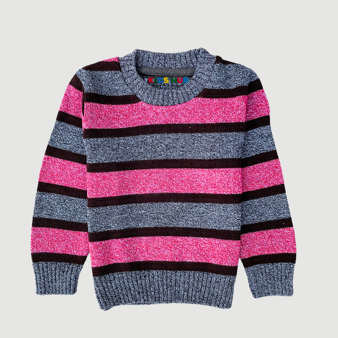 Pink & Gray Stripped 13
