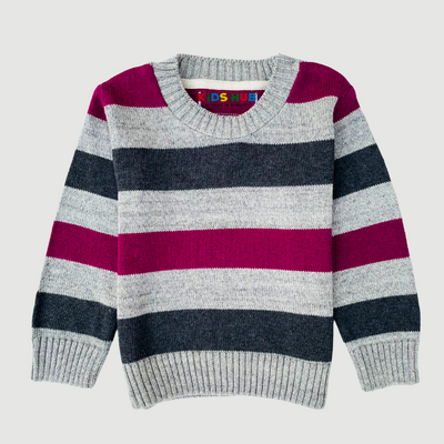 Heather Gray, Maroon Stripped 14