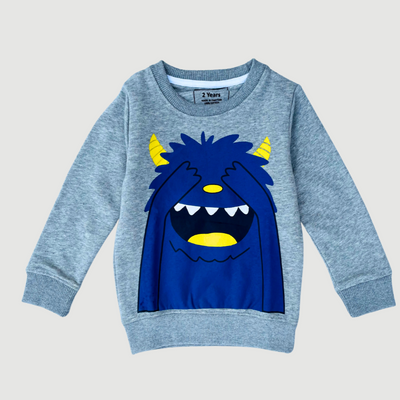 Peekaboo Monster in heather Gray