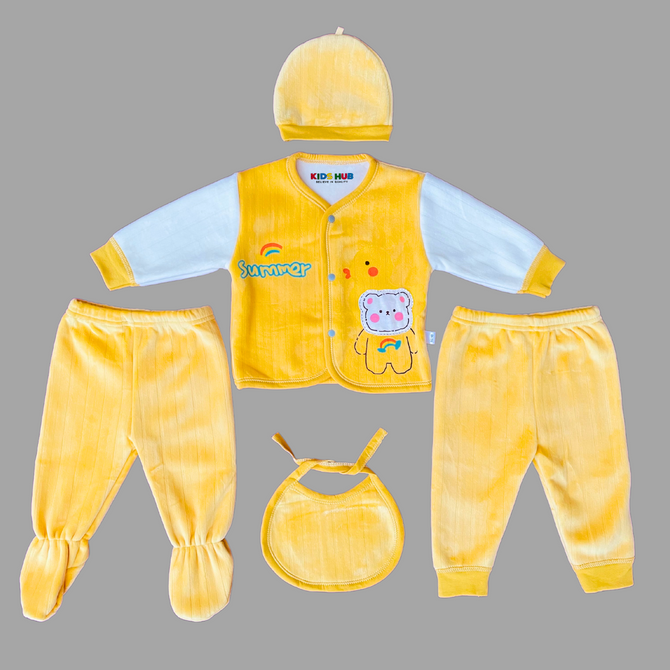 Duck & Bear Velvet Fleece Yellow 5 Pcs