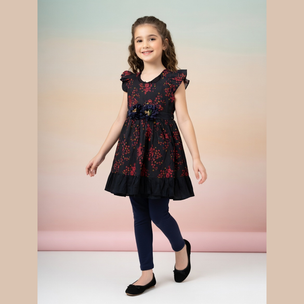 Midnight Rose Frock Set