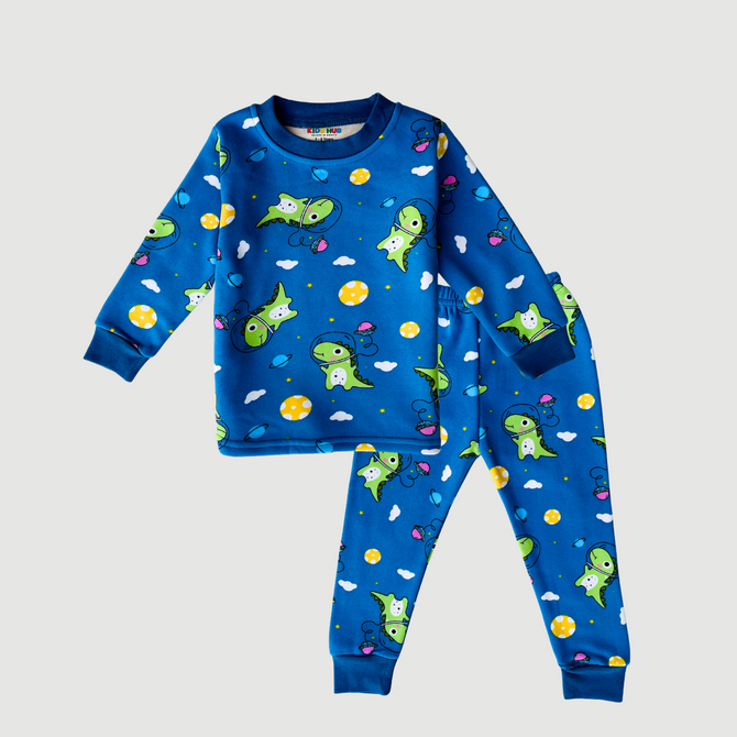 Dino in Space in Dark Blue FF