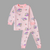 Bunny & Straberry in Pink Fleece Full Sleeves Shirt & Pajama Set