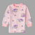 Bunny & Straberry in Pink Fleece Full Sleeves Shirt & Pajama Set