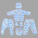 Multi Colors Fishes in White Fleece 6 Pcs Set