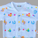 Multi Colors Fishes in White Fleece 6 Pcs Set