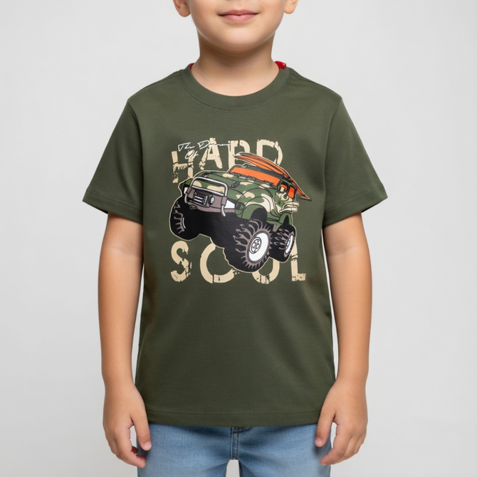 Hard Soul Jeep Green Tee JC