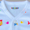 Multi Colors Fishes in White Fleece 6 Pcs Set