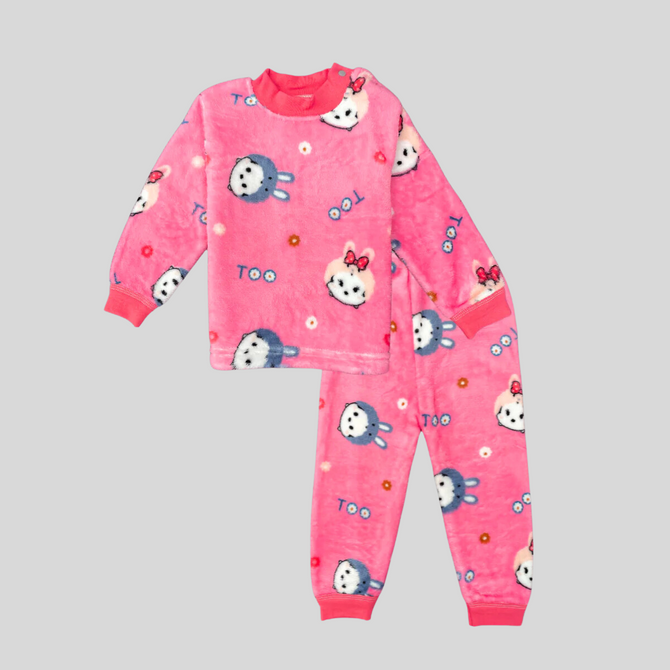 Baby with Bunny Cap in Pink FR