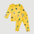 Skating Dino in Yellow Full Sleeves Tee & Pajama Set Premium