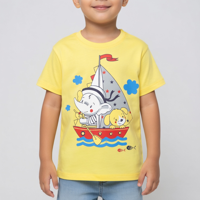 Elephant In Boat Tee JC