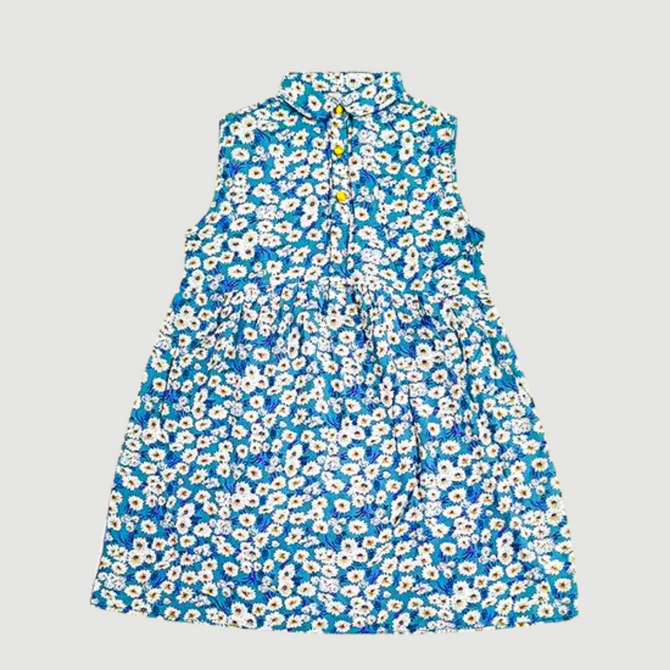 White Flowers Grey Frock
