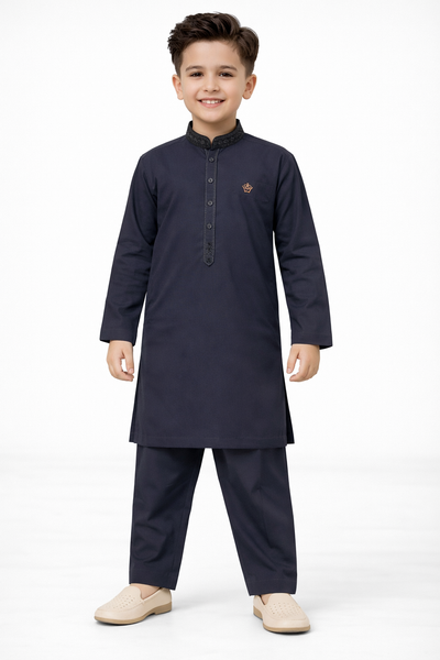 Navy Royale Kameez Shalwar