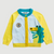 Alligator in Yellow & Teal Wool Sweater Suit, Imported Luxury