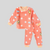 Angel Bear with Stars in Peach Soft Rabbit Fur Full Sleeves Shirt & Pajama Set