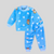 Angel Bear with Stars in Sky Blue Soft Rabbit Fur Full Sleeves Shirt & Pajama Set