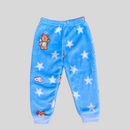 Angel Bear with Stars in Sky Blue Soft Rabbit Fur Full Sleeves Shirt & Pajama Set