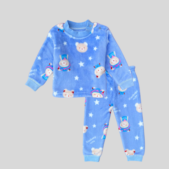 Baby Bear with Stars in Light Blue FR