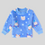 Baby Bear with Stars in Light Blue Soft Rabbit Fur Full Sleeves Shirt & Pajama Set