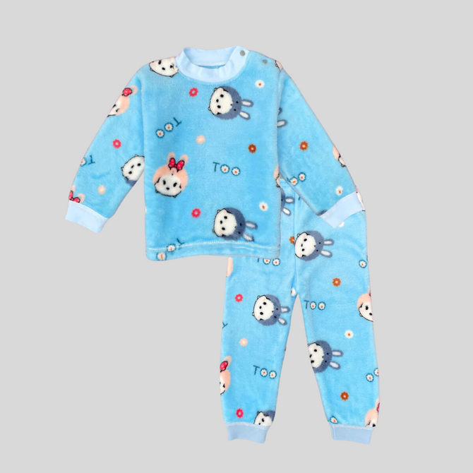 Baby with Bunny Cap in Blue FR