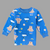 Bear in Rain in Dark Blue Fleece Full Sleeves Shirt & Pajama Set