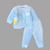 Bears & Chick in Blue Corduroy & Guzz Feather Inside 2 Pcs Set