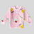 Bear with Apple in Pink Soft Rabbit Fur Full Sleeves Shirt & Pajama Set