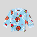 Bear & Big Strawberry in Sky Blue