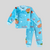 Bear with Pieanapple Hat in Cyan Soft Rabbit Fur Full Sleeves Shirt & Pajama Set