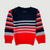 Black, Gray & Red Thin Stripped 5 Sweater