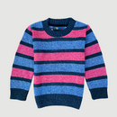 Blue, Pink & Dark Blue Broad Stripped 12 Sweater