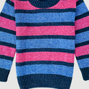 Blue, Pink & Dark Blue Broad Stripped 12 Sweater