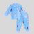 Bunny & Carrot in Sky Blue Soft Rabbit Fur Full Sleeves Shirt & Pajama Set